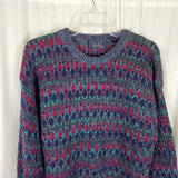Vintage Finalist Knit Sweater 80s 90s Cosby Ugly Biggie Smalls Mens S Ramie HK