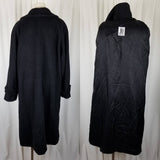 Vintage Jones New York Long Maxi Pure Wool Stroller Coat Peacoat Womens L Black